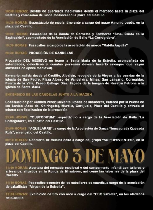 Sabiote fiestas medievo 2026 programa page 004