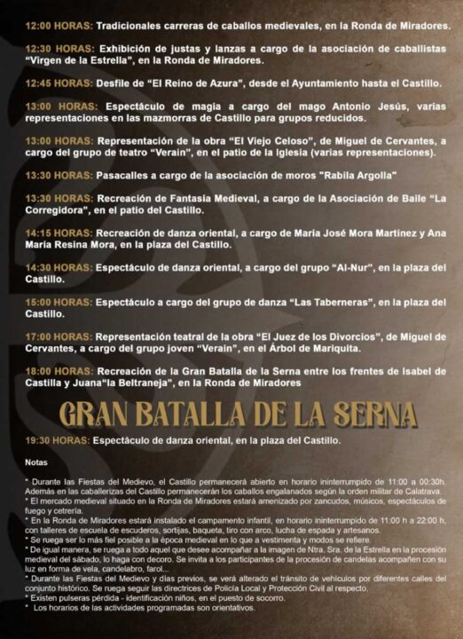 Sabiote fiestas medievo 2026 programa page 005