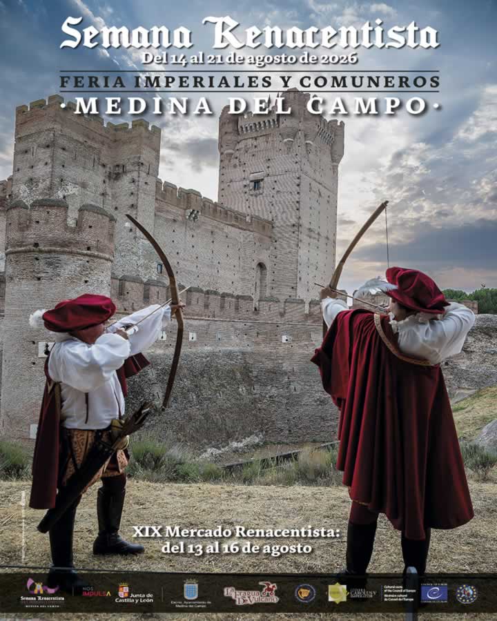 Cartel Mercado Renacentista de Medina del Campo 2026 – Feria Imperiales y Comuneros 13 al 16 de Agosto