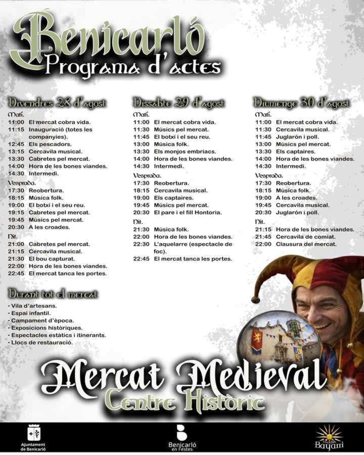 programación del Mercado Medieval en Benicarló 2026 