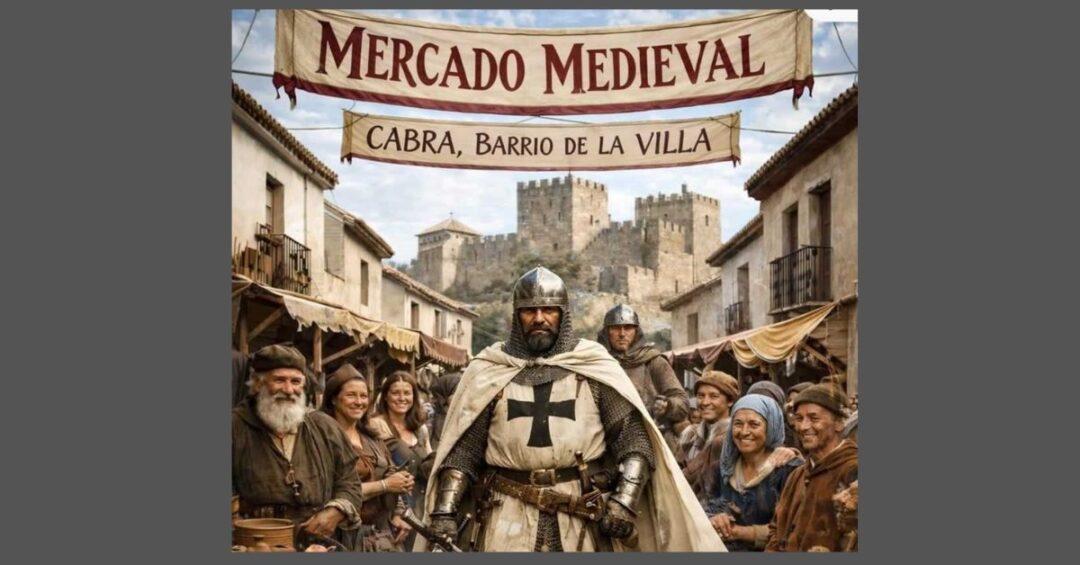 Mercado Medieval en Cabra 2026 (Córdoba). Inscripciones abiertas para artesanos del 20 al 22 de mayo en la Villa junto al Castillo.
