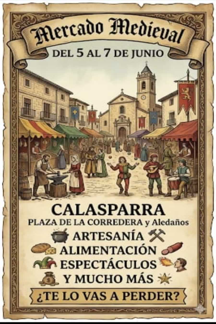 Cartel Mercado Medieval de Calasparra 2026 / 05 al 07 de junio 2026