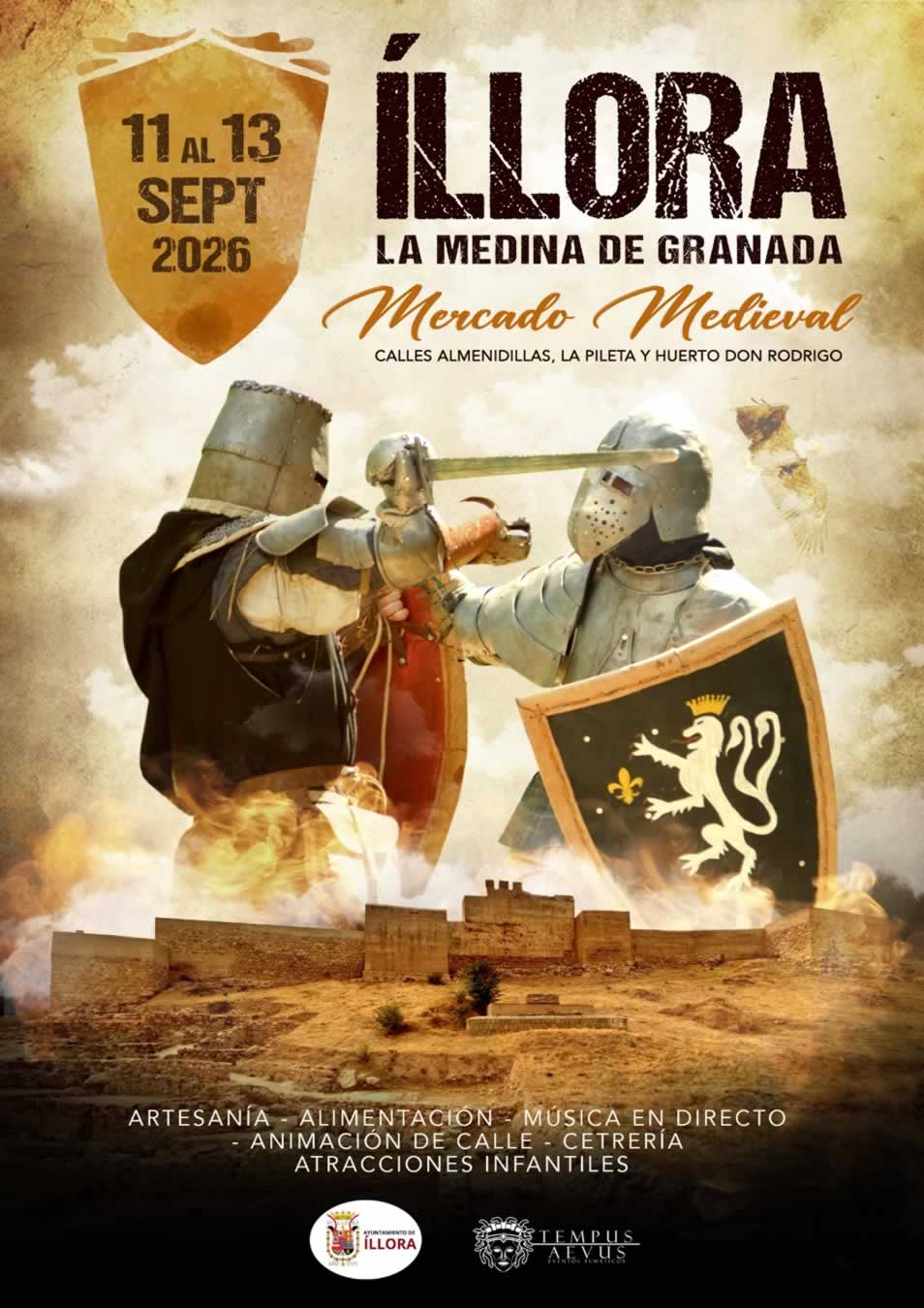 Cartel oficial del Mercado Medieval de Illora 2026 (Granada)