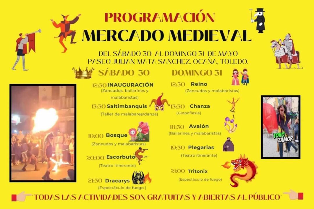 Mercado Medieval en Ocaña 2026 (Toledo) 🏰 Artesanía y alimentación 5 medieval ocana 2026 programacion