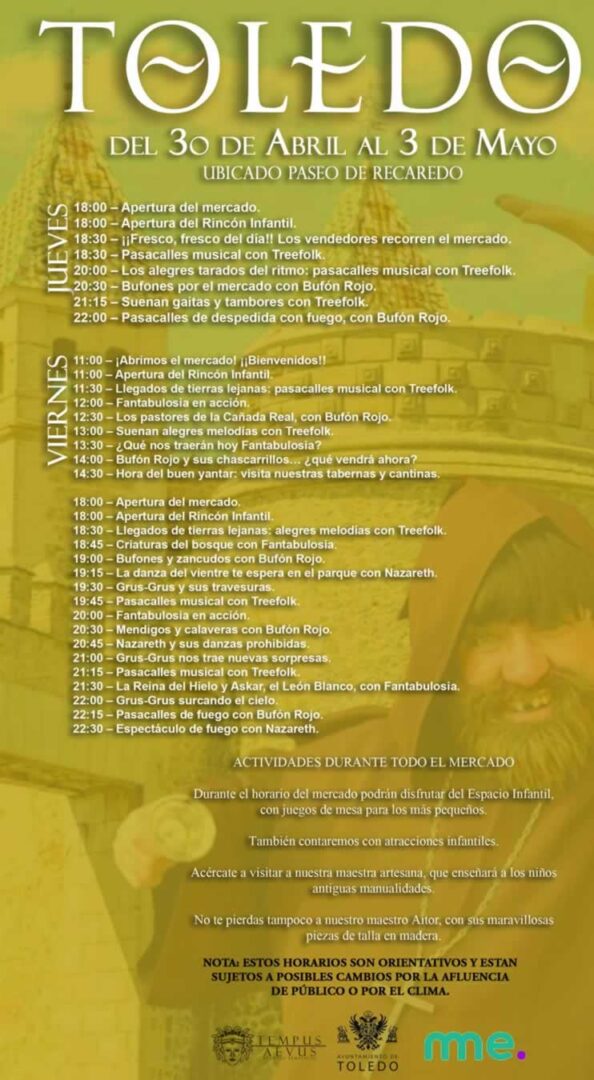 Mercado Medieval de Toledo 2026 Programación de actividades 1