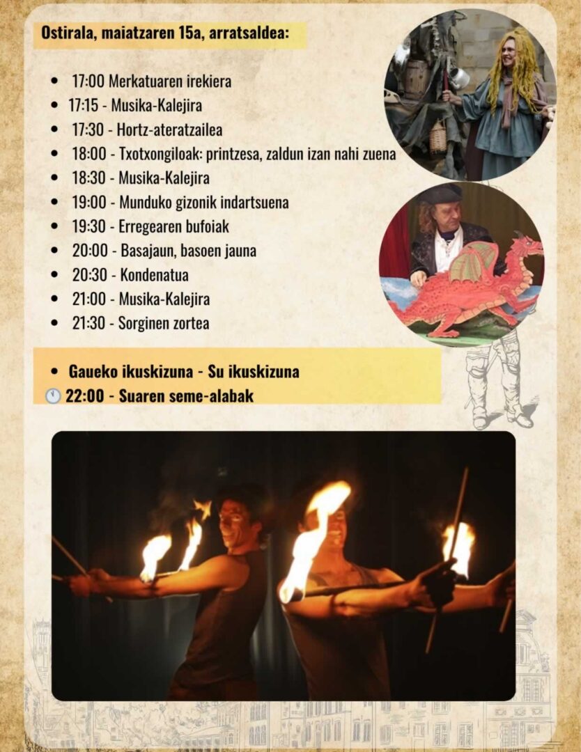 Mercado Medieval en Tolosa 2026 (Guipúzcoa) 5 medieval tolosa programa 15 mayo