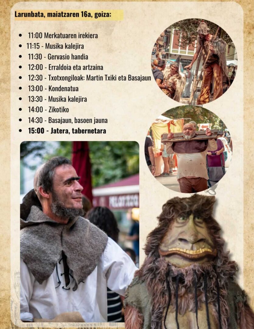 Mercado Medieval en Tolosa 2026 (Guipúzcoa) 6 medieval tolosa programa 16 mayo