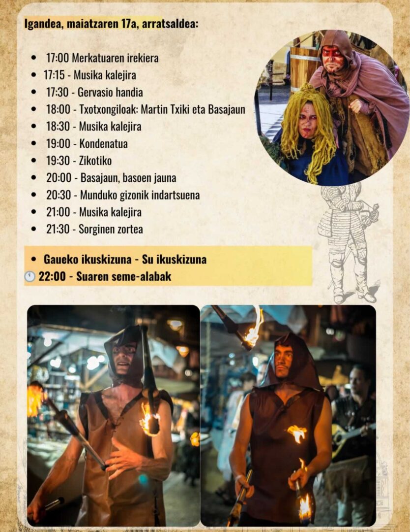Mercado Medieval en Tolosa 2026 (Guipúzcoa) 9 medieval tolosa programa 17 mayo tarde