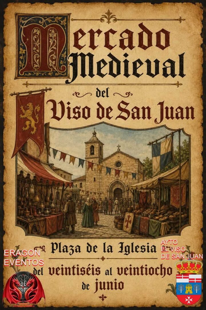 Cartel Mercado Medieval de El Viso de San Juan 2026 (Toledo) | Jornadas Sanjuanistas