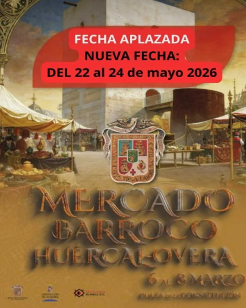 Mercado Barroco de Huércal-Overa mayo 2026 2 Cartel del Mercado Barroco de Huércal-Overa mayo 2026 - abiertas las inscripciones para artesanos y mercaderes.