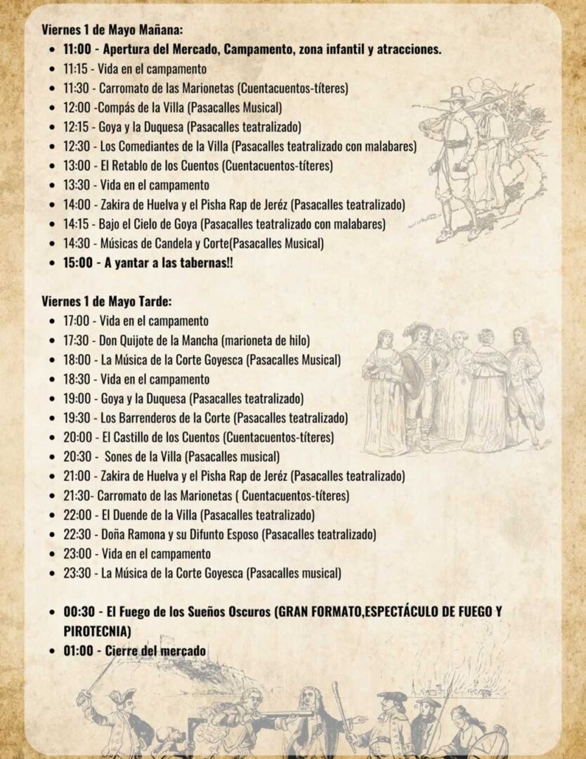 Mercado Goyesco de Móstoles (Madrid) 2026 programación ofcial 3