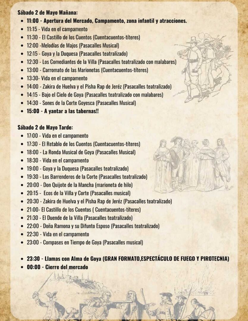 Mercado Goyesco de Móstoles (Madrid) 2026 programación ofcial 4