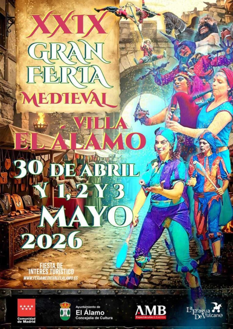 Feria Medieval de El Álamo en 2026 (Madrid) como participar 2 Cartel Mercado Medieval de El Álamo 2026