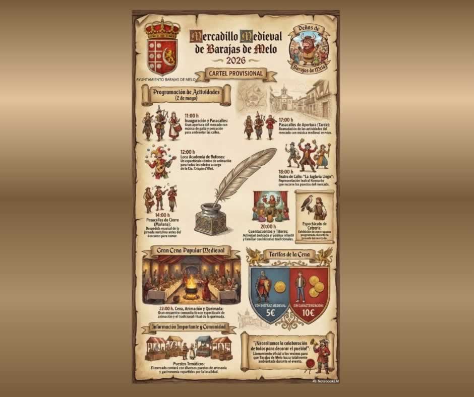 Mercado Medieval en Barajas de Melo 2026 (Cuenca) | Inscripciones abiertas 4 Mercado Medieval en Barajas de Melo 02 de Mayo 2026 (Cuenca) | Inscripciones abiertas fb