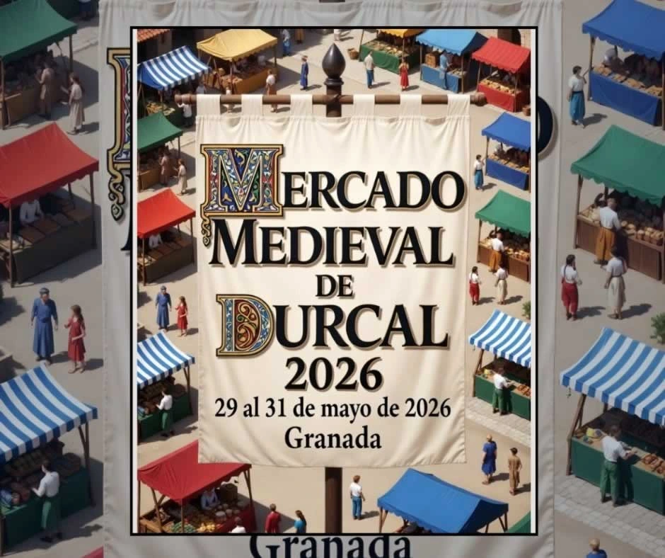 Mercado Medieval de Dúrcal 2026 FB - El Mercado Medieval de Dúrcal 2026 se celebra del 29 al 31 de mayo con puestos de artesanía y alimentación en el centro del municipio. Inscripciones abiertas.