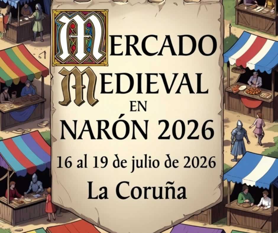 Destacado : Mercado Medieval en Narón 2026 , La Coruña . Verano 2026