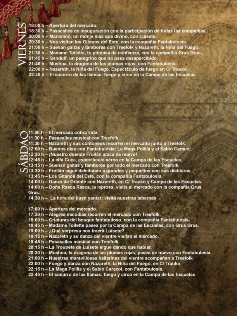 Programación del Mercado Medieval del Barrio de Trauko en Abril del 2026 pag 1