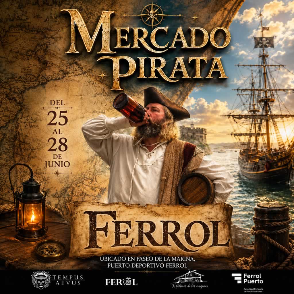 1024- 🎪 Mercado Pirata en Ferrol 2026 (La Coruña)
