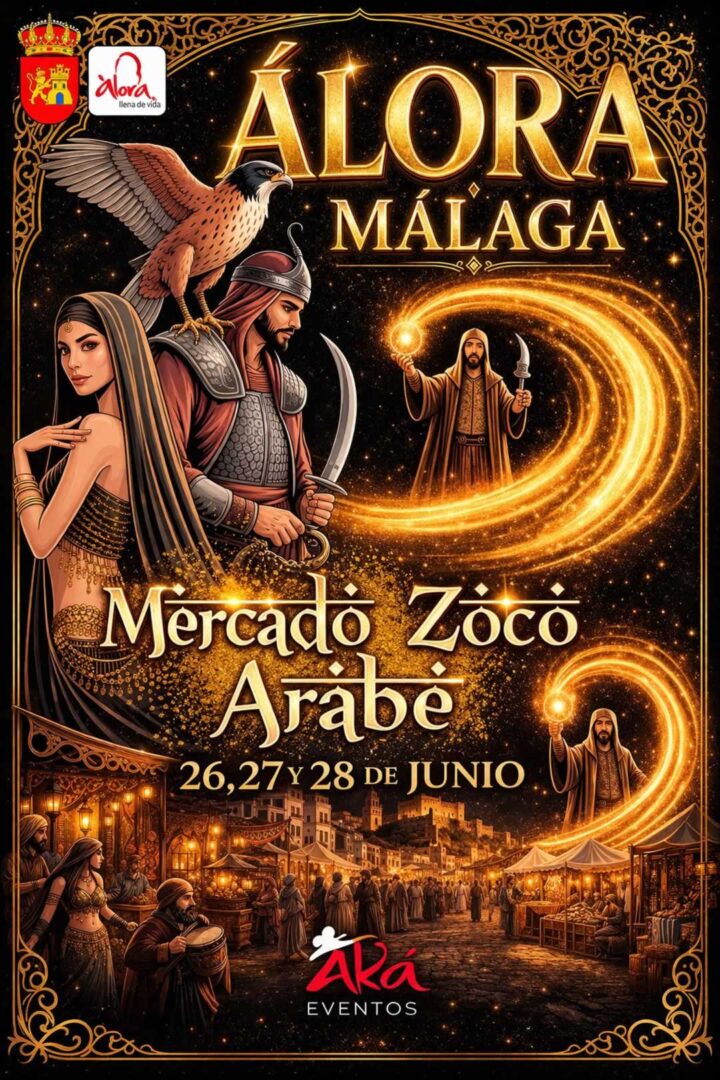 Cartel del Mercado Zoco Árabe de Álora, Granada del 26 al 28 de junio del 2026