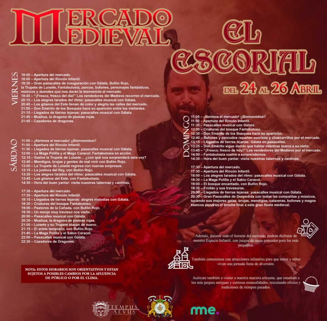 Programación del Mercado Medieval de El Escorial – Madrid 2026