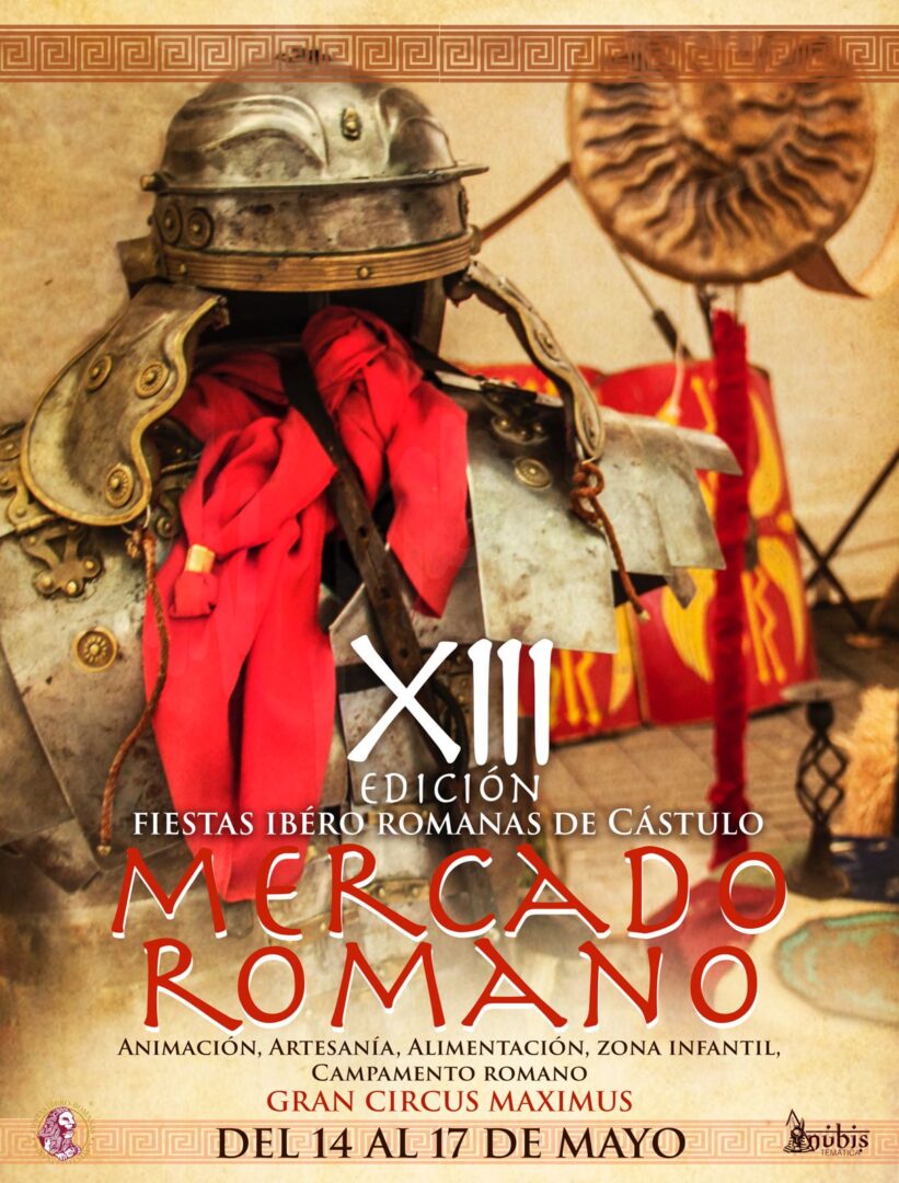 Cartel oficial del Mercado Romano de Linares -Jaén (2026)  
