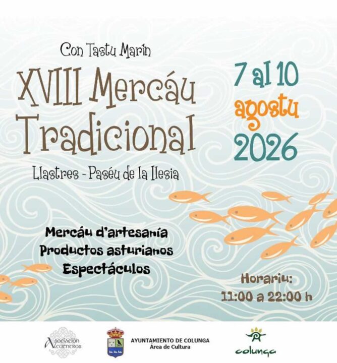 Cartel XVIII Mercáu tradicional de Llastres 2026 (Asturias)