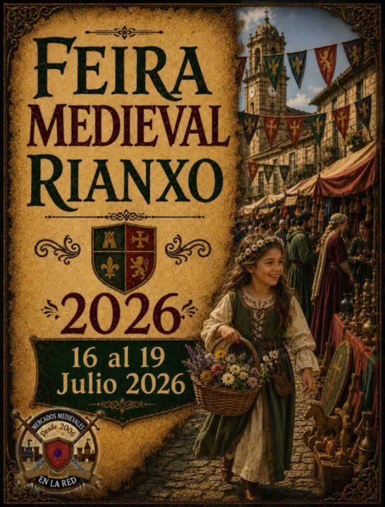 Cartel Mercado Medieval en Rianxo 2026