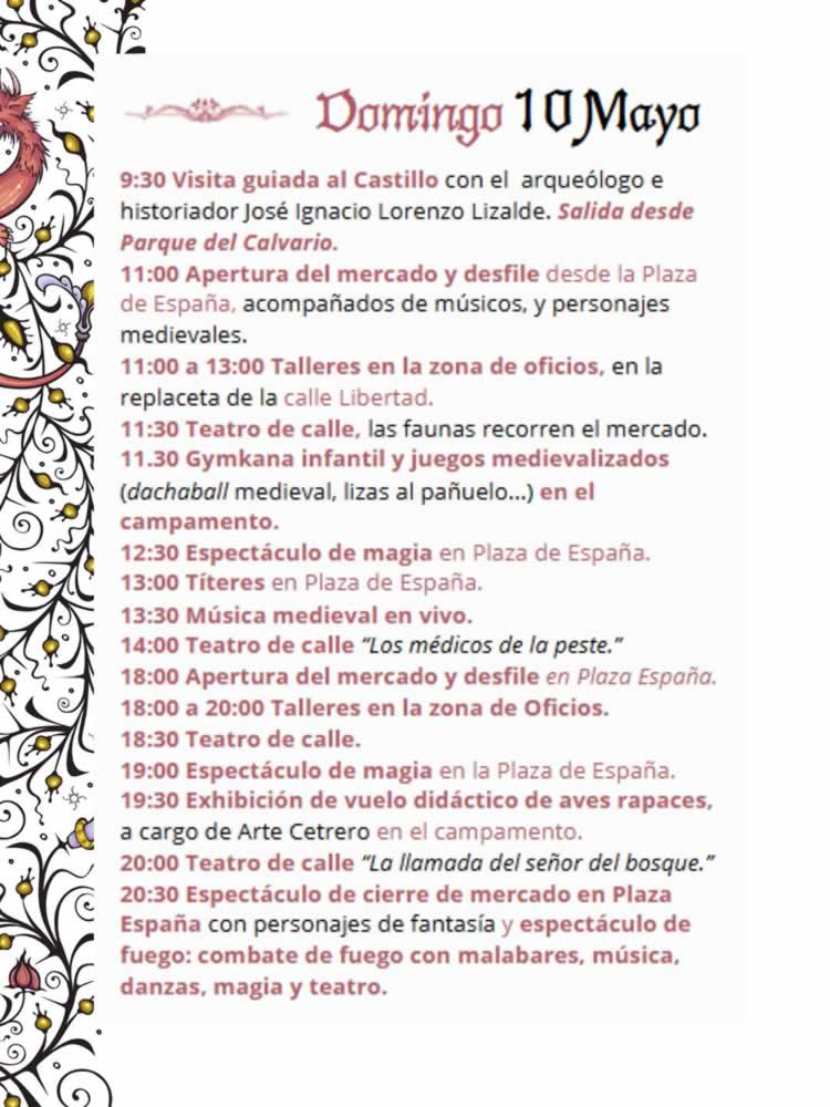 Programa XIII Jornadas Medievales de María de Huerva (Zaragoza) Día Domingo