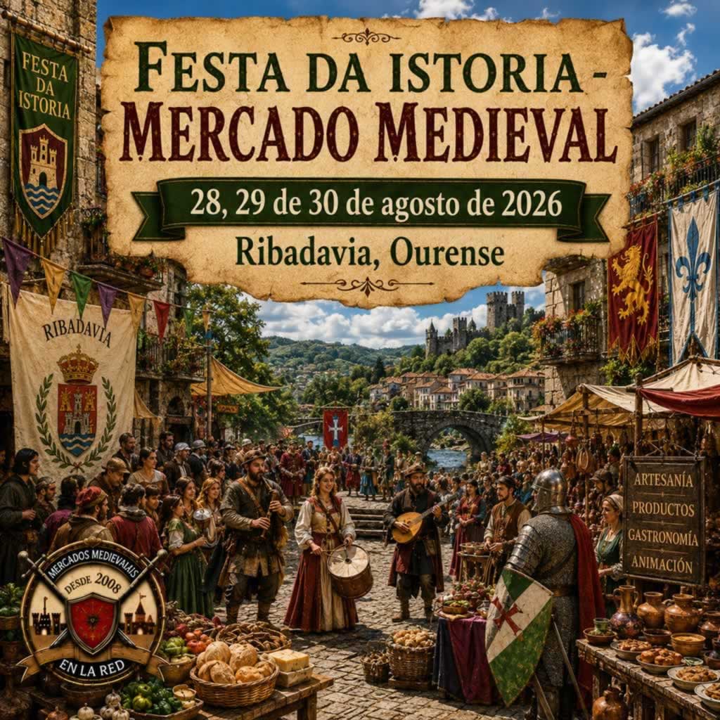 Destacado: FESTA DA ISTORIA - Mercado Medieval en Ribadavia 2026 (Ourense)
