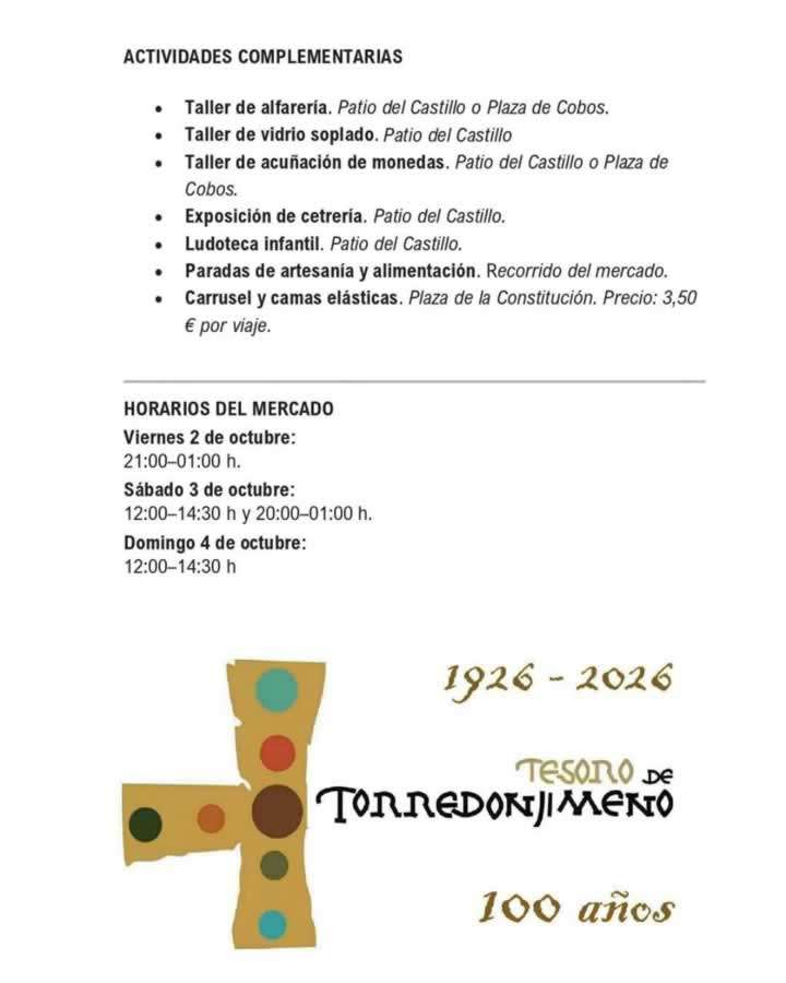 Programación Mercado visigodo en Torredonjimeno 2026 (Jaén) 7 fiesta medieval visigoda torredonjimeno 2026 programa actividades