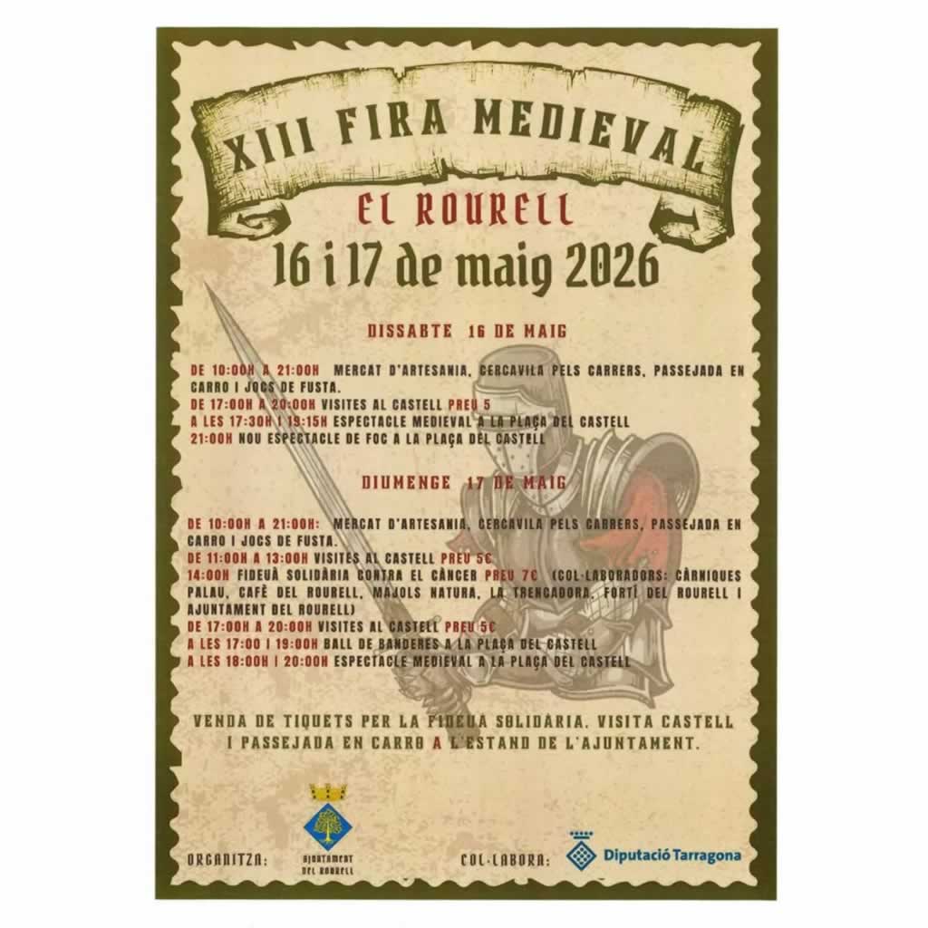Programación de la Feria Medieval de El Rourell 2026