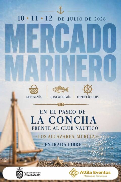 Cartel Mercado Marinero en Los Alcazares 2026