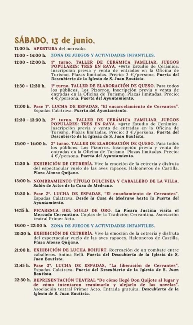 Mercado Cervantino de Argamasilla de Alba 2026 (Ciudad Real) 6 mercadillocervantino ARGAMASILLA 2