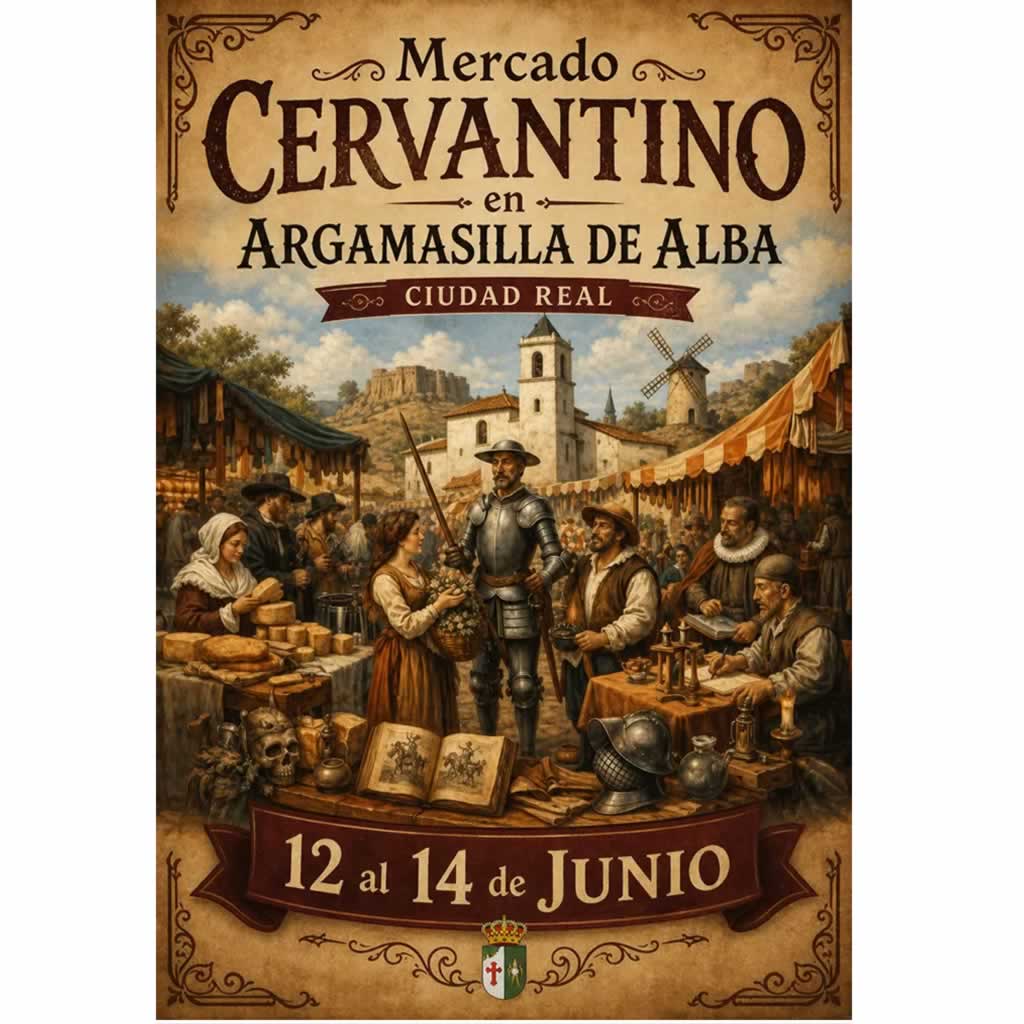 Destacamos el Mercado Cervantino de Argamasilla de Alba 2026 (Ciudad Real)