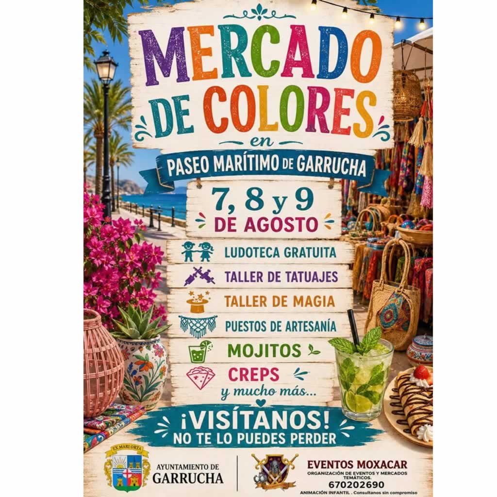 Destacado Mercado de colores en Garrucha 2026 (Almería)