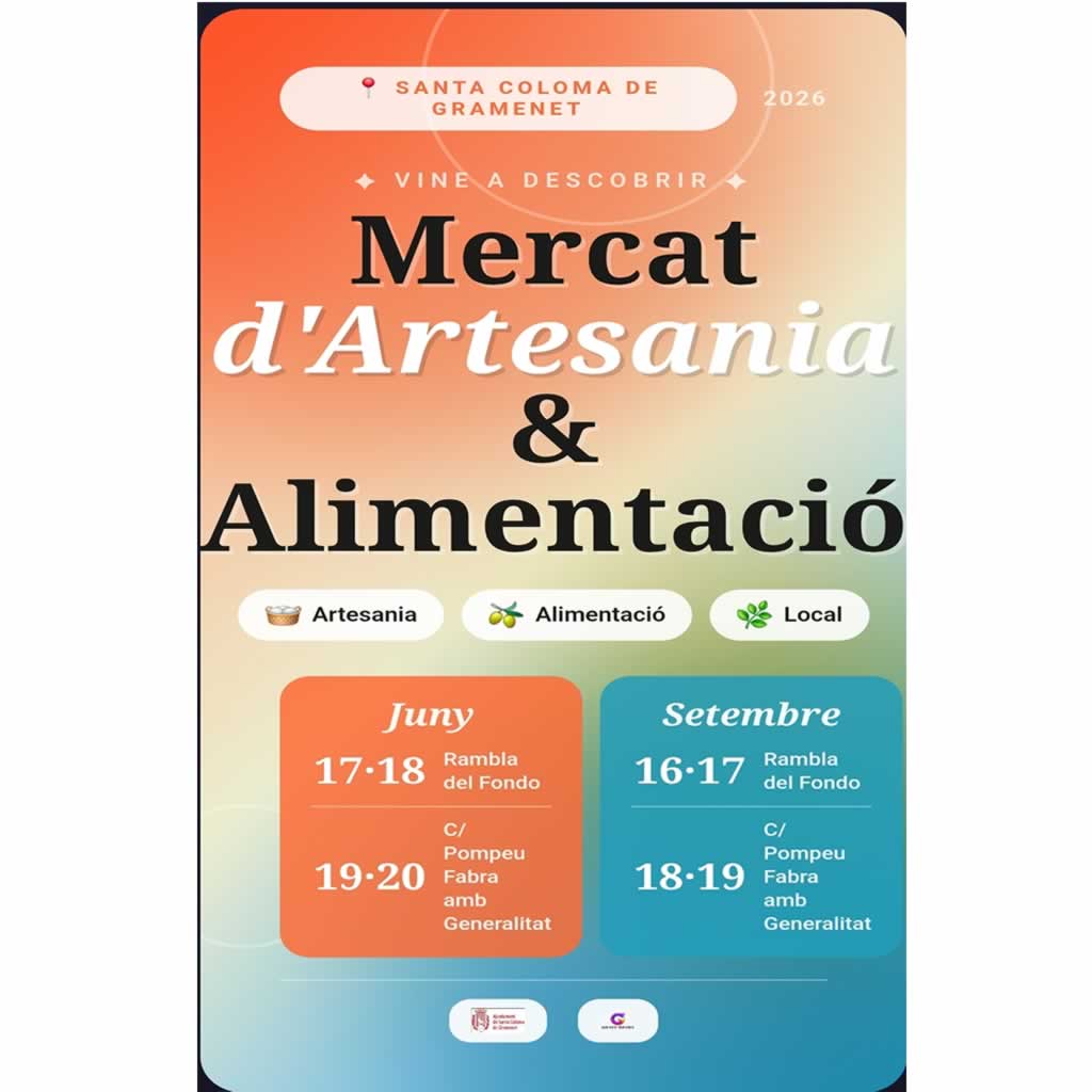Destacamos: Mercado de Artesanía y alimentación de Santa Coloma de Gramanet