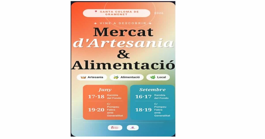 Mercado de Artesanía y alimentación en Santa Coloma de Gramanet