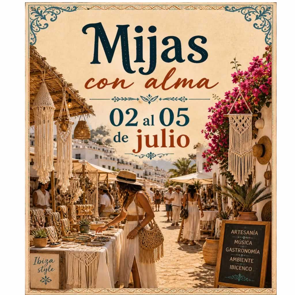 Mercado temáticos Mijas con alma 2026, Málaga - Mercado con sabor mediterráneo 02 al 05 julio 2026