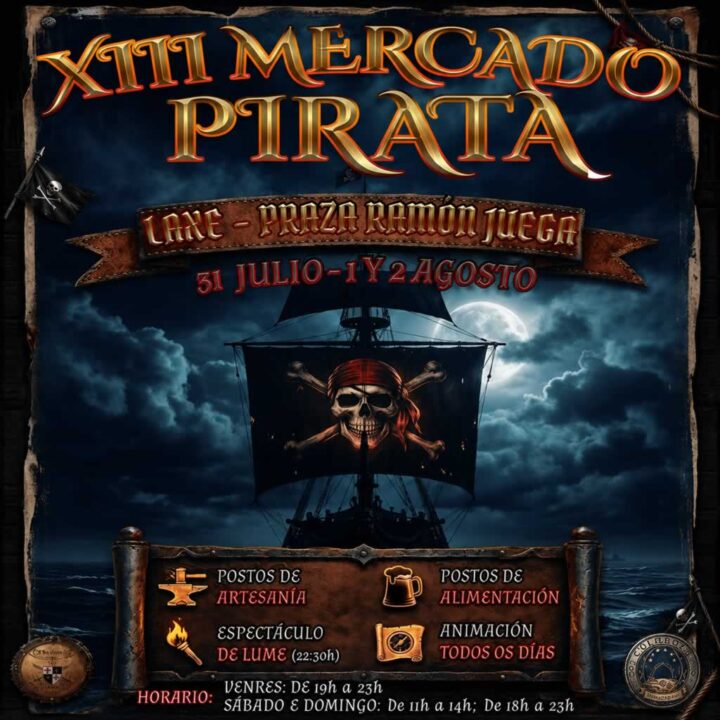 XIII Mercado Pirata de Laxe en A Coruña del 31 de Julio al 02 de Agosto 2026