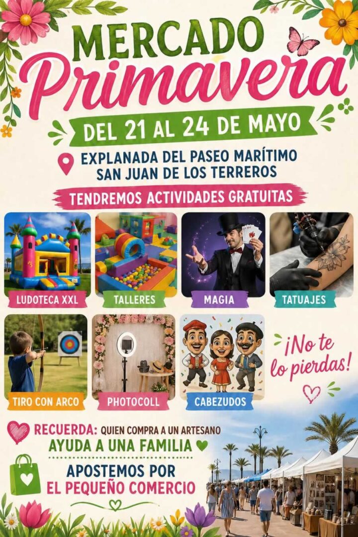 Mercado de primavera en San Juan de los Terreros - Cartel y programación.