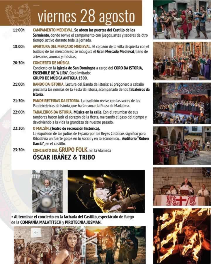 Programa 1 FESTA DA ISTORIA - Mercado Medieval en Ribadavia 2026 (Ourense)