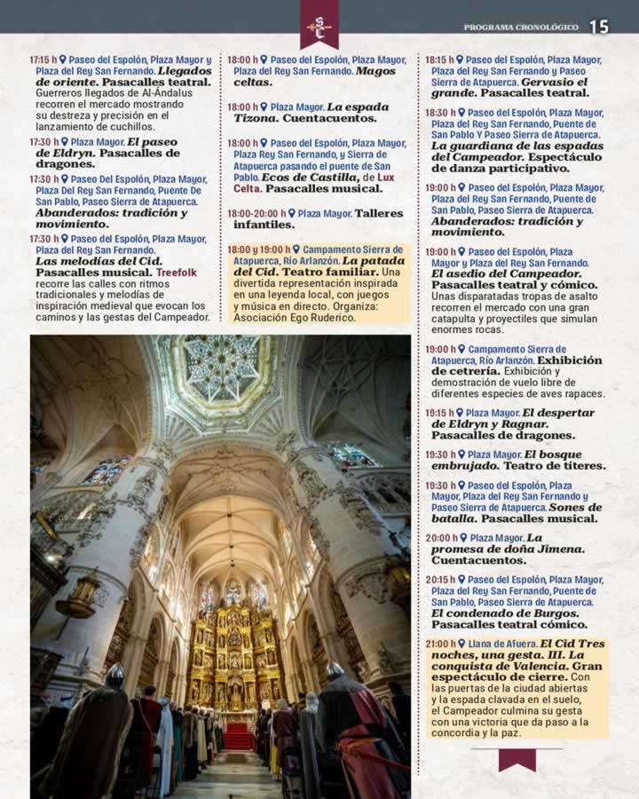 Programación del Mercado Medieval de Burgos 2026 | Semana Cidiana 12 Programa Semana Cidiana 2026 1 page 0015