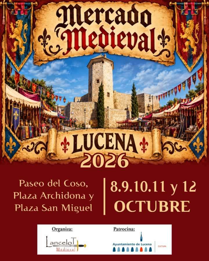 MERCADO MEDIEVAL DE LUCENA 2026 (Córdoba) 4 cartel mercado medieval lucena 2026