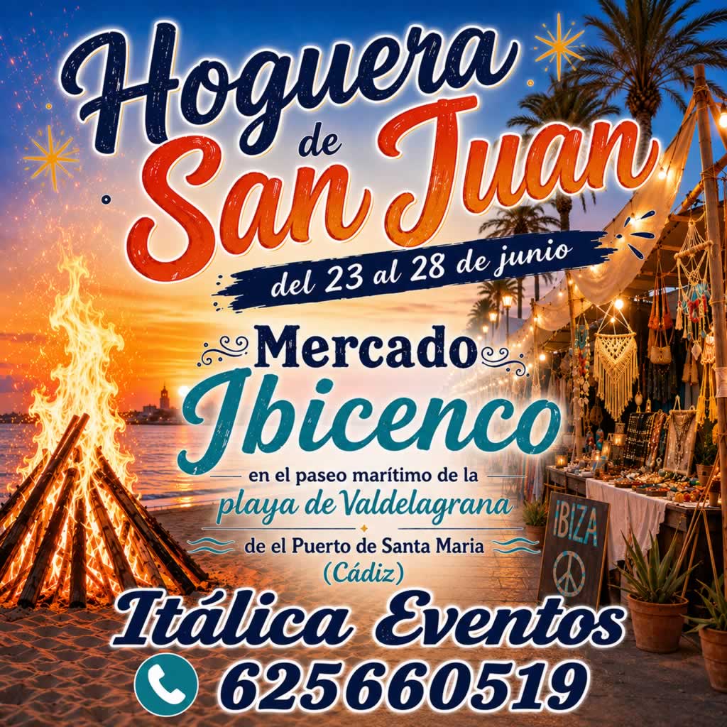 Destacada la imagen Mercado ibicenco de Valdelagrana 2026 Hogueras de San Juan (Puerto de Santa María, Cádiz)