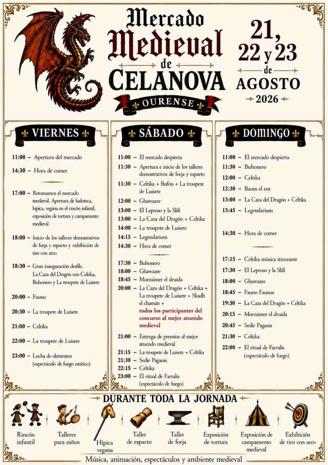 Mercado Medieval de Celanova 2026 Programa y Convocatoria