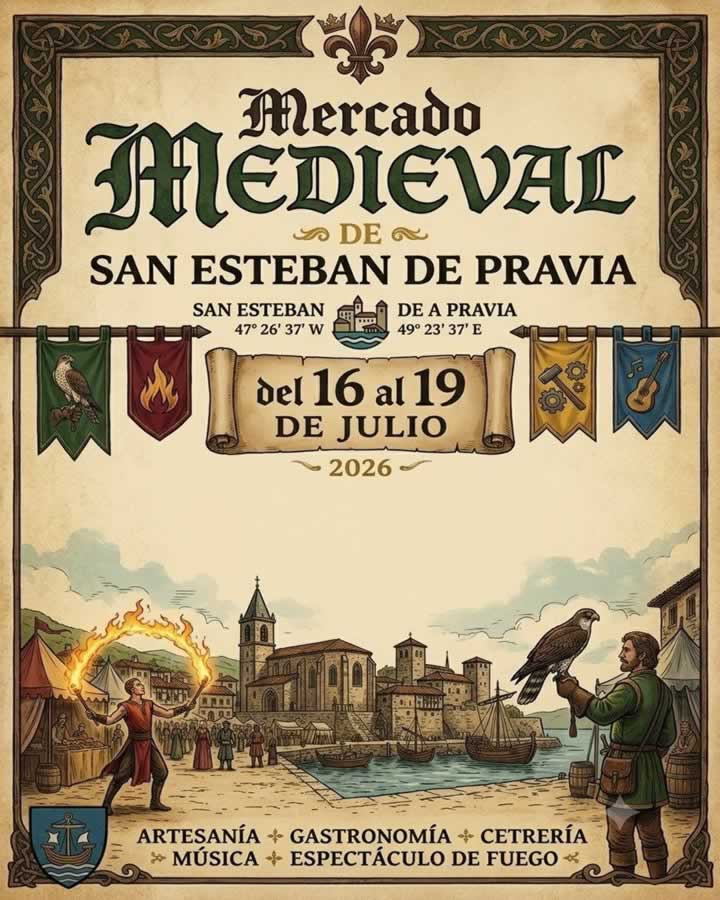 medieval-san-esteban-pravia-cartel Mercado Medieval de San Esteban de Pravia 2026 (Asturias)