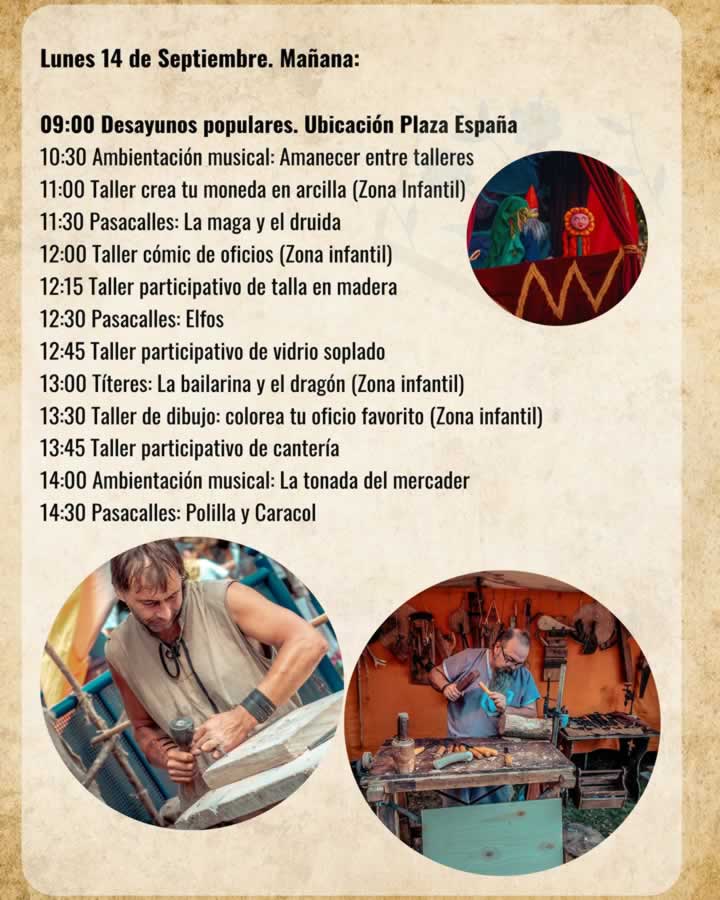 Programación Mercado Artesanal de Móstoles 2026 (Madrid) lunes mañana