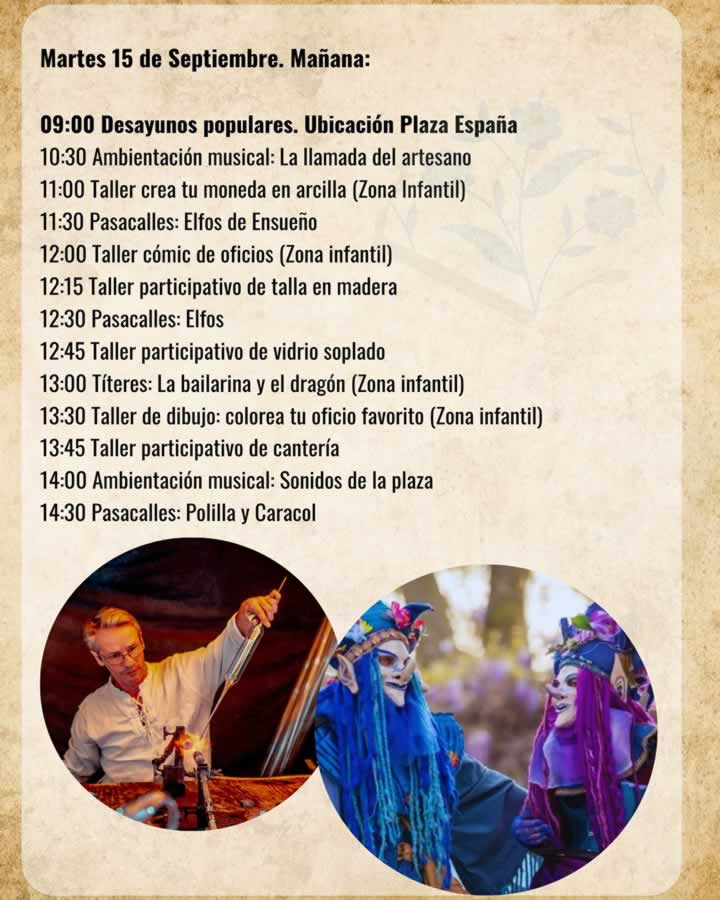 Programación Mercado Artesanal de Móstoles 2026 (Madrid) Martes mañana