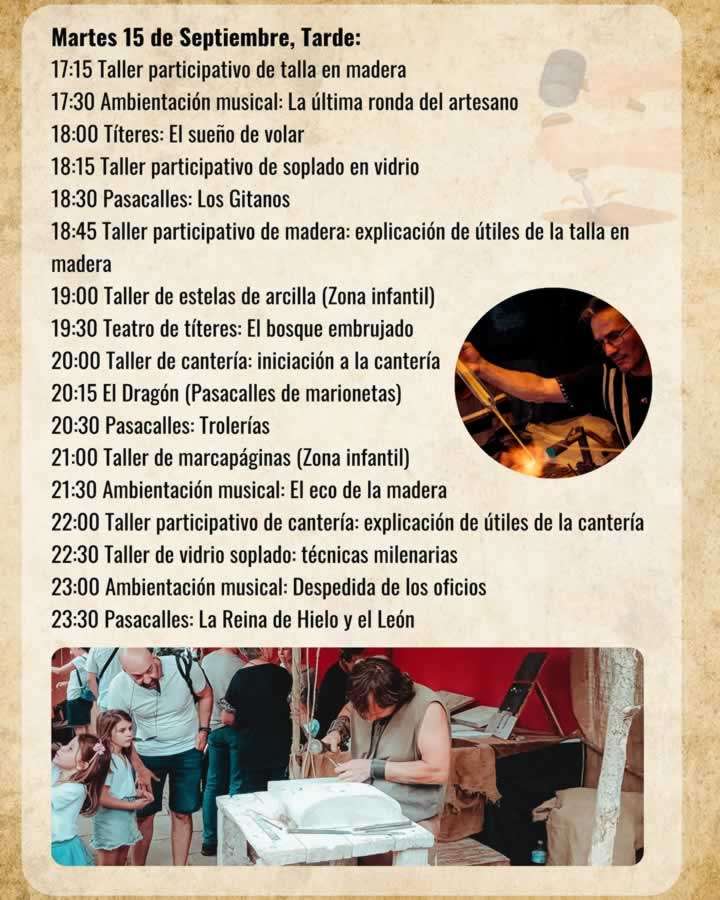 Programación Mercado Artesanal de Móstoles 2026 (Madrid) Martes tarde