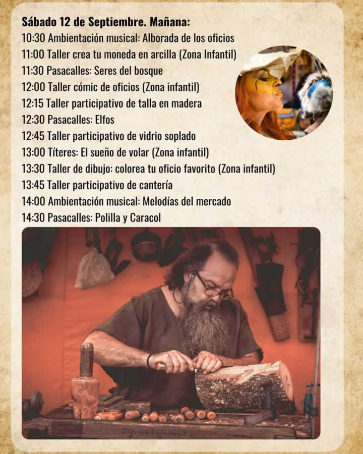 Programación Mercado Artesanal de Móstoles 2026 (Madrid) Sabado